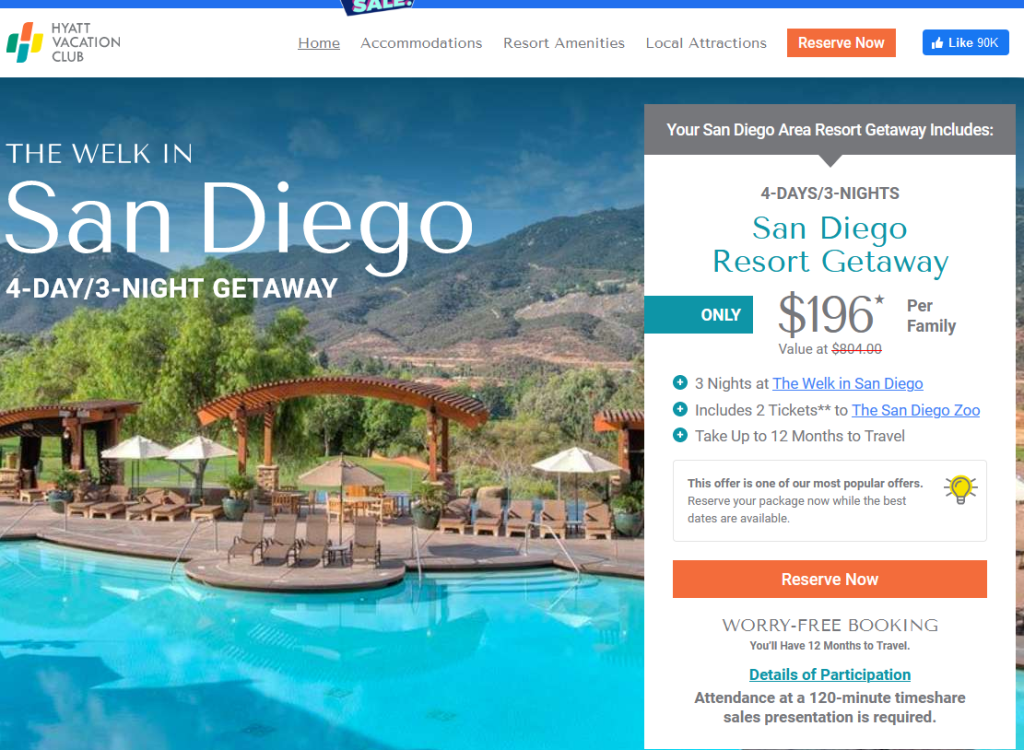 Hyatt Vacation Club San Diego Resort Getaway
