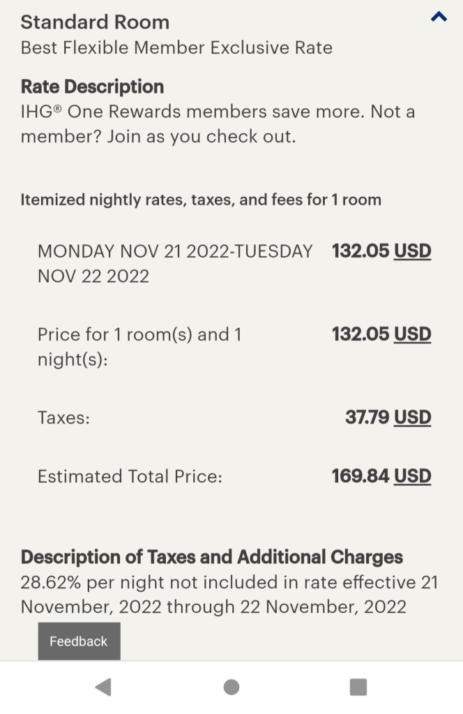 IHG Resort Fee Example